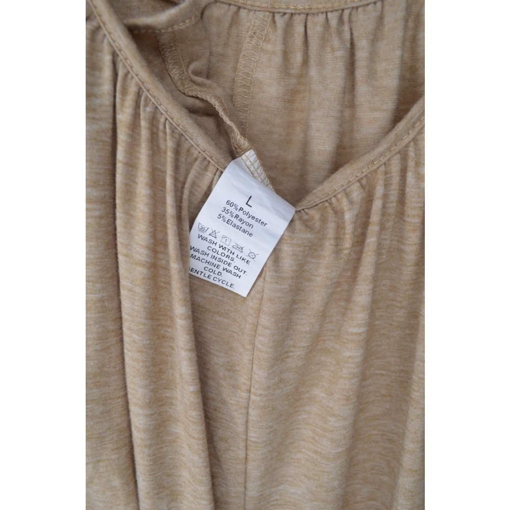 Cream Loose Fit Jumpsuit Size Large SKU231 - Picture 3 of 5
